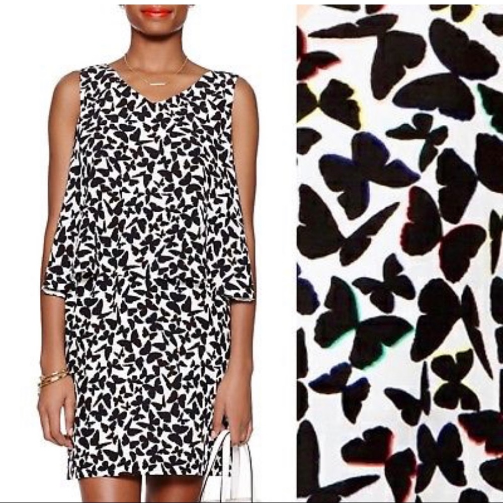Kate Spade Black and White Butterfly Dress
